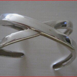 Tiffany & Co Graffiti Silver Cuff Bracelet Paloma Picasso 'X' Retired, Vintage,